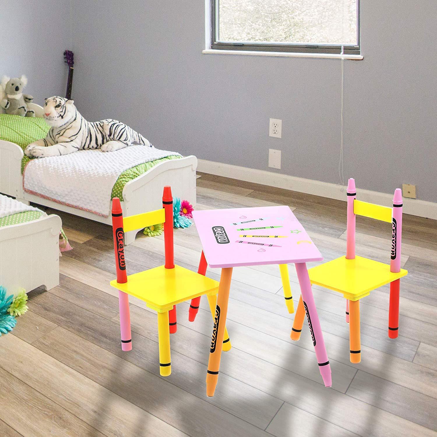 Bebe Style Premium Toddler Furniture Wooden Kids Chair and Table Set