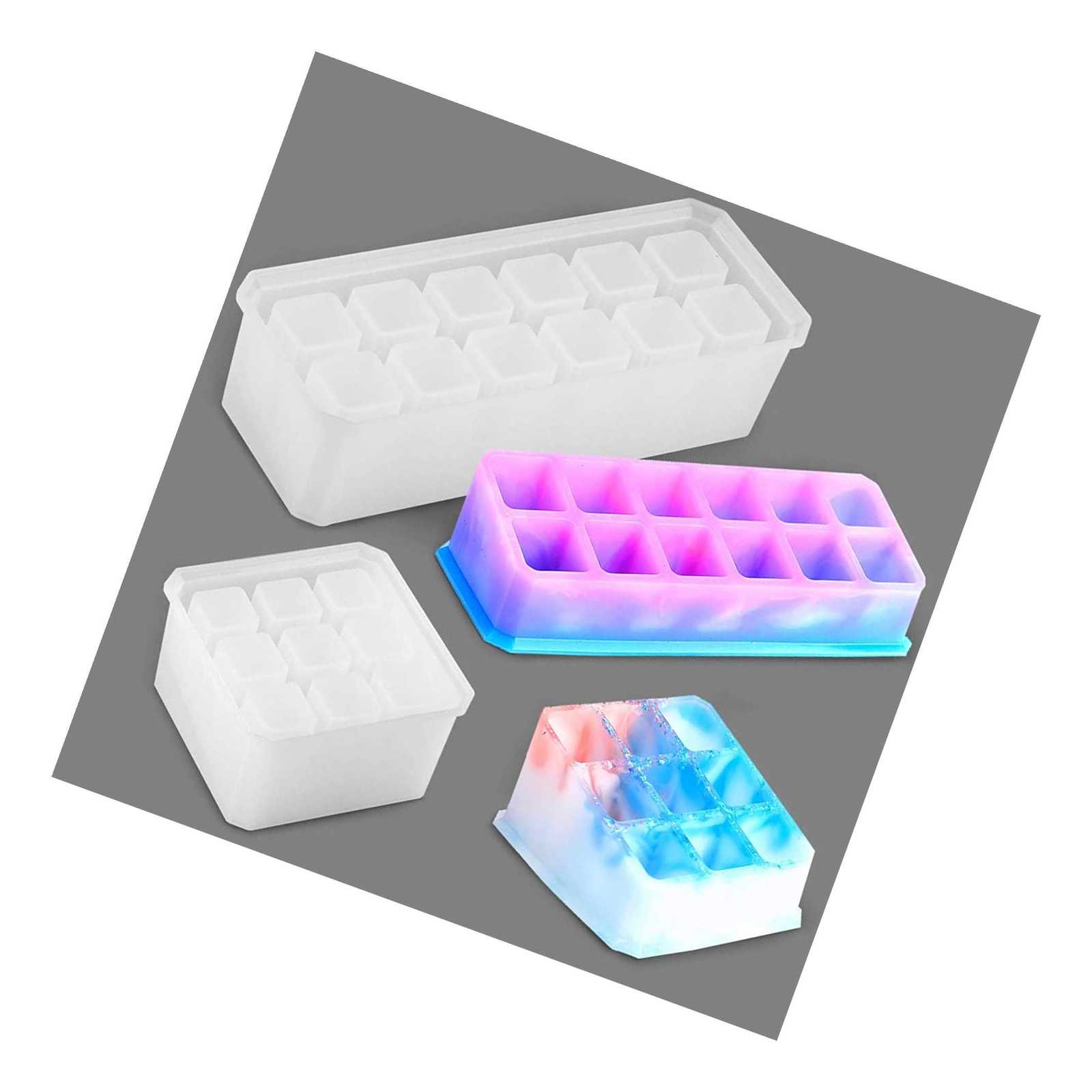 Diy Silicone Epoxy Resin Mold 2-Sizes Multi-Slot Izers Casting Molds For Lips