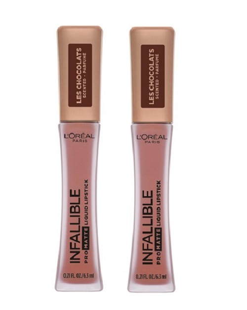 L'oreal Les Chocolate Pro Matte Liquid Lipstick Shade Dose of Cocoa - Lot of 2