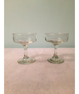 Lot of 2 Vintage Champagne Wine Dessert Bar Glass Glassware - $17.99
