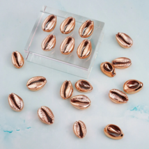 50 Electroplated Shell Beads - Rose Gold Color image 2
