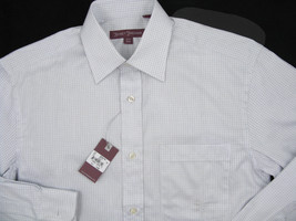 NEW $195 Hickey Freeman Dress Shirt!  16 Long (36.5)  White with Check Pattern - $79.99