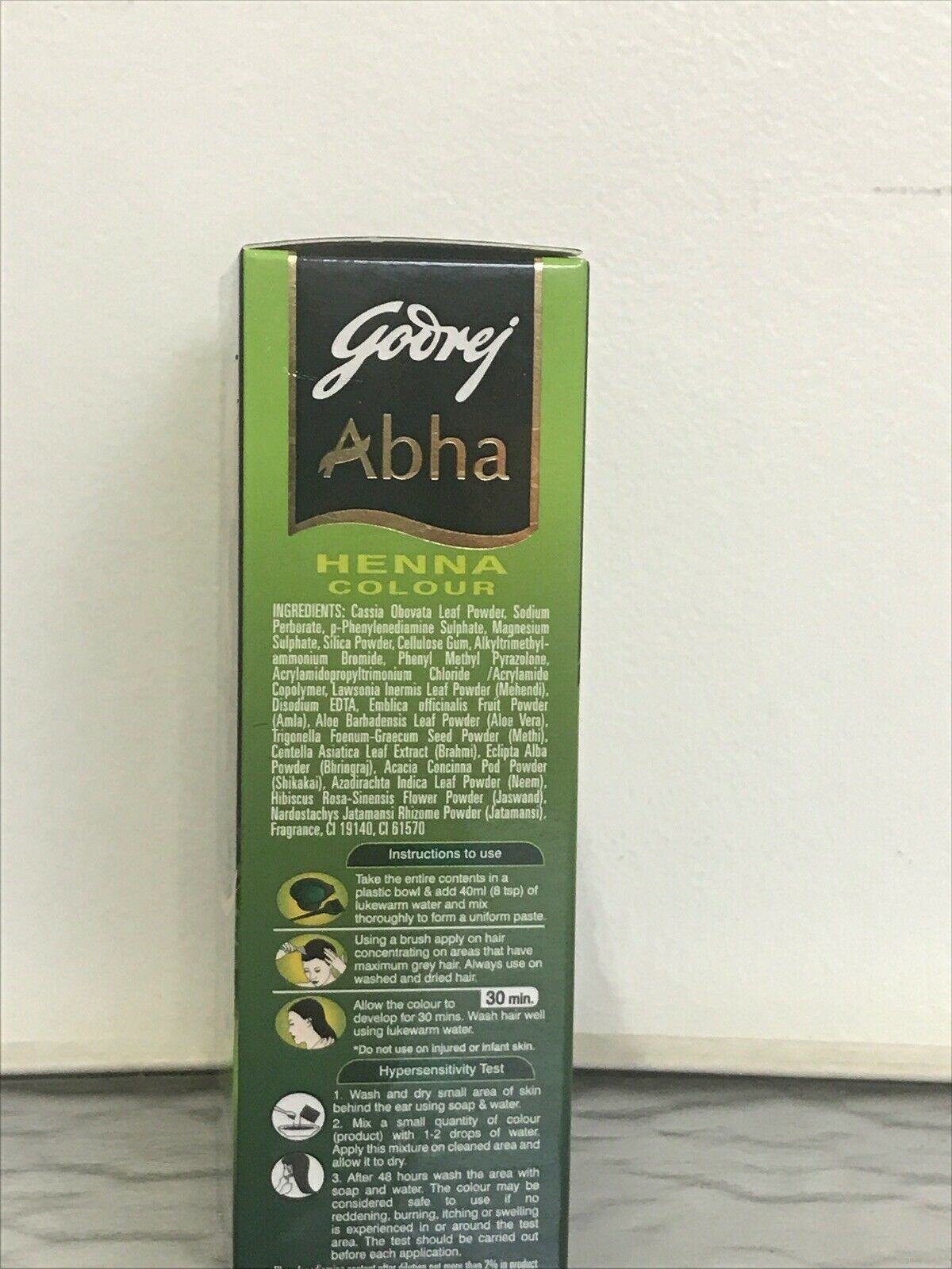 Godrej Abha Henna ( Natural Black )Hair Color Powder 60gm . Hair Color