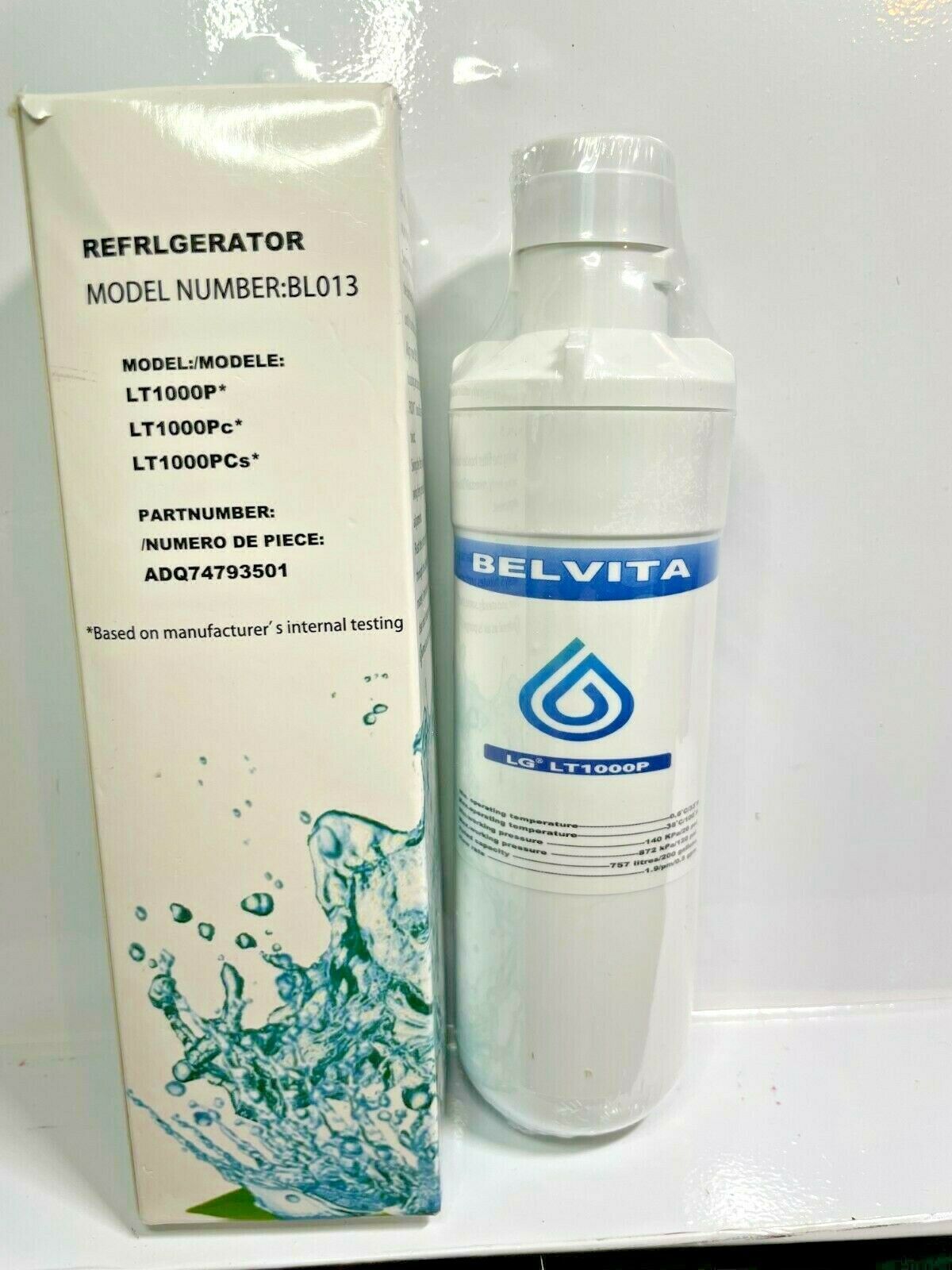 Belvita BL013 Refrigerator Water Filter For LG LT1000P LT1000Pc LT1000PCs Small Kitchen Appliances