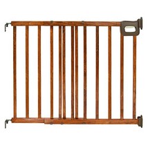 Summer Deluxe Stairway Simple To Secure Wood Gate, 30-48 Inch Wide 