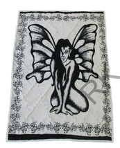 New Baby Quilt Angel Fairy Design Hand Stitched Coverlet With 100%Cotton... - $25.99