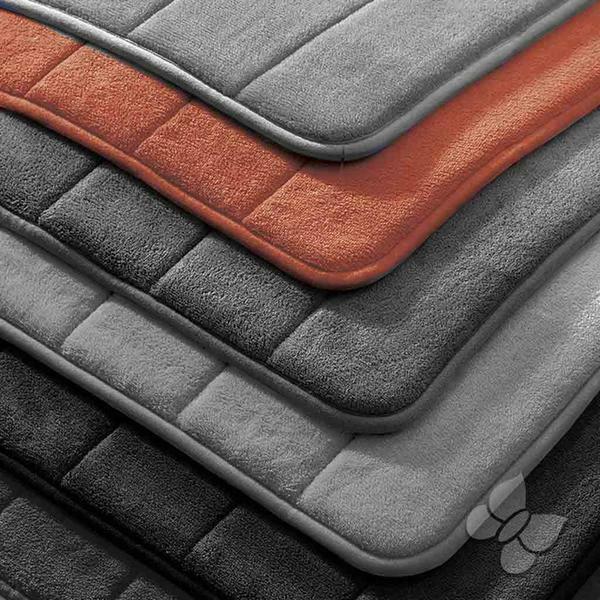 Orange Memory Foam Deluxe Bath Mat by Intima Hogar Bathmats, Rugs