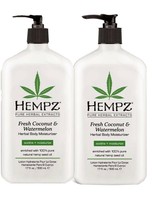 LOT 2 Hempz FRESH COCONUT WATERMELON Herbal Moisturizer Lotion - 17 OZ - $24.95