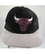 Mitchell and Ness Chicago Bulls Black Snapback Baseball Cap Hat NBA Faux... - $14.99