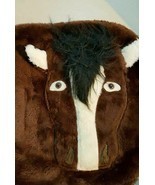 Vintage Horse Pillow Cover 22 x 18&quot; 1989 Pillows by Sis 3D Fur, Hair, Eyes - $24.74