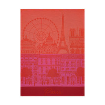 Le Jacquard Francais Paris Panorama Red Kiss Tea or Kitchen Towel  - $27.00