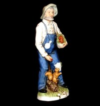 Figurine of a Farmer with Squirrel Homco 1434 AA19-1618  Vintage - $49.95