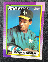 1990 Topps Rickey Henderson baseball card Oakland Athletics A’s #450 MLB - $4.94