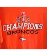 NFL Denver Broncos Tee  2013 Champions Mens T shirt Champs Orange Sz L - $9.85