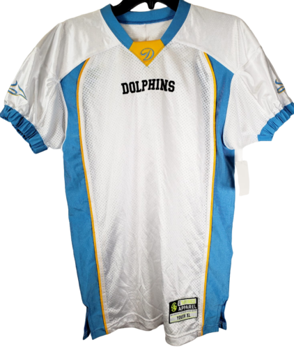 Youth Dolphins Practice Mesh Jersey, White-Large