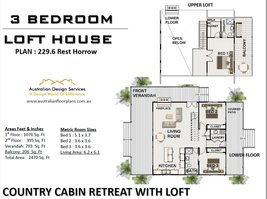 COUNTRY CABIN RETREAT WITH LOFT / Vacation House Concept House Plans Blu... - $95.95