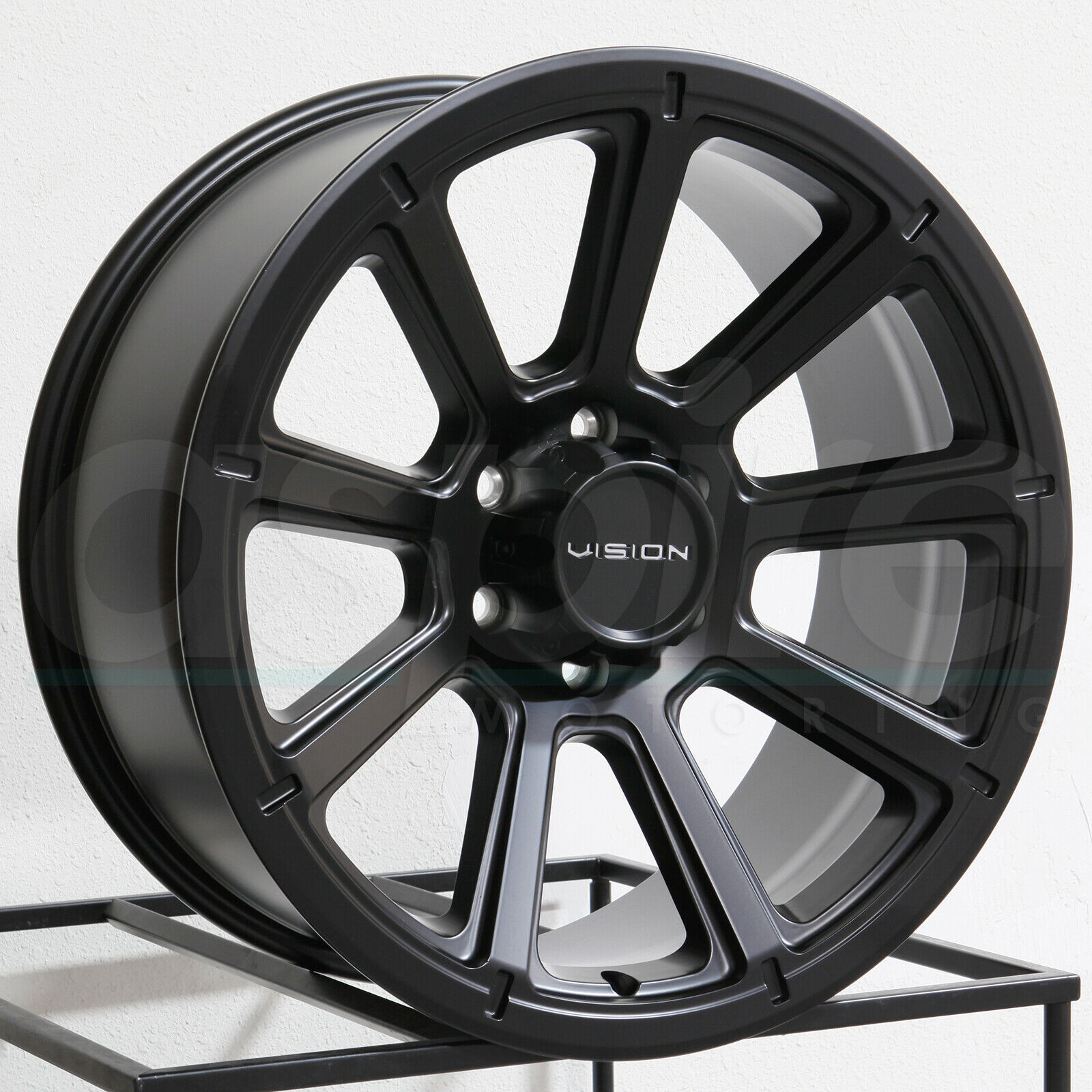 One 17x8.5 Vision 353 Turbine 8x6.5/8x165.1 18 Matte Black Wheels Rims ...