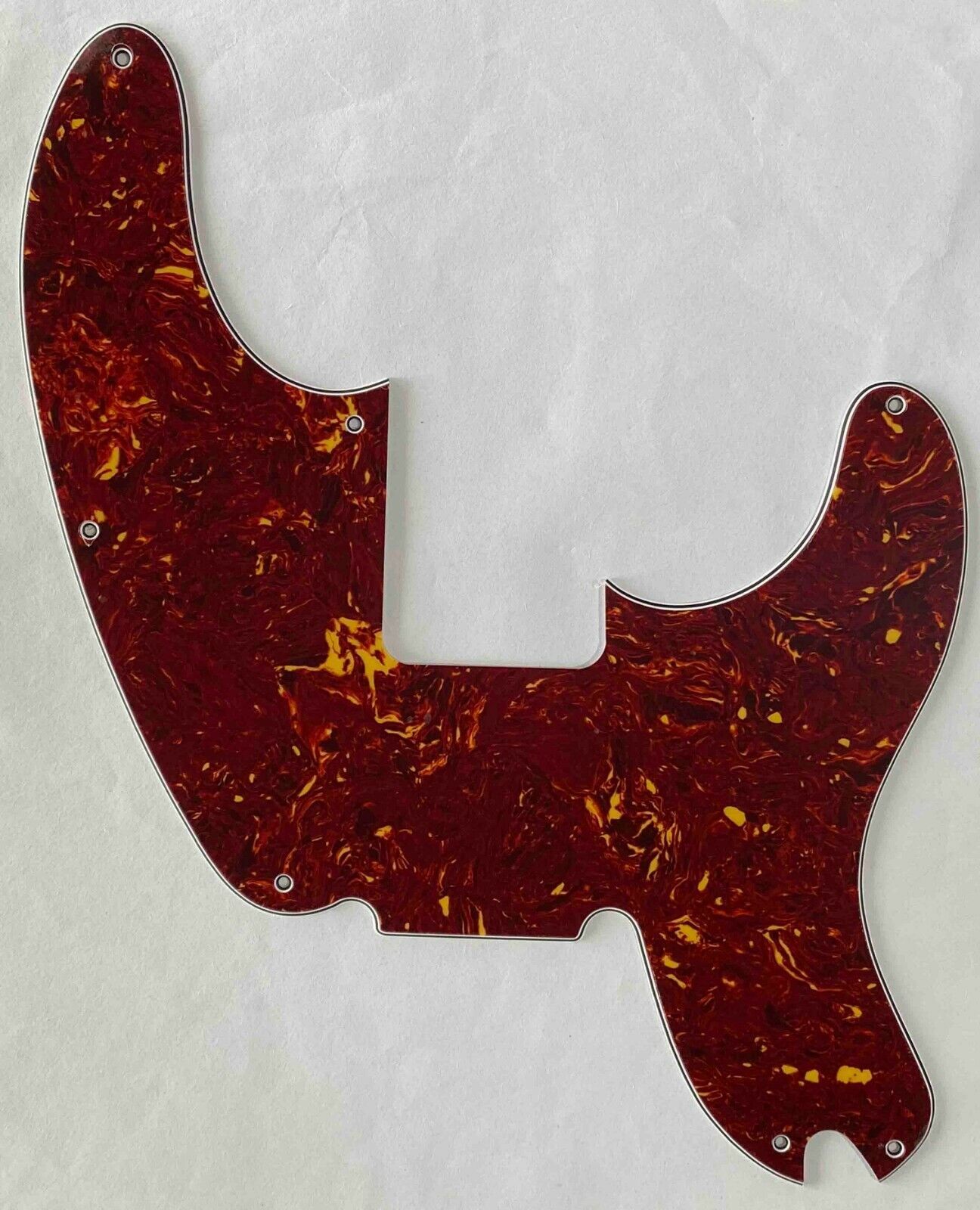 Guitar Pickguard for Fender Telecaster Precision Bass Style,4 Ply Red Tortoise Pickguards