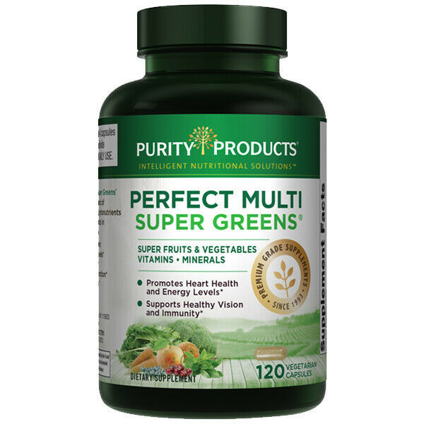 Perfect Multi Super Greens by Purity Products 120 caps L-Glutathione/Quercetin