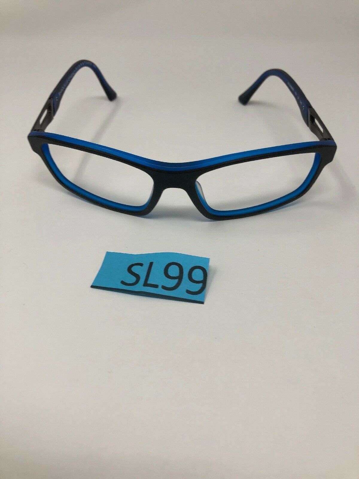 Shaquille Oneal Signature Eyeglasses Frame 8002 59 16 145 Blackblue Matte Sl99 Eyeglass Frames