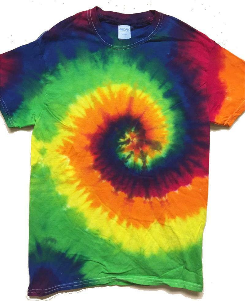 Smooth Rainbow Tye Dyed Tee Shirt Men Women Size Xl Hippie Tie Dye Swirl 501 T Shirts 