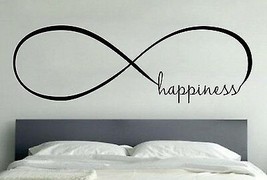 Happiness Infinity Love Wall Art Decal Quote Words Lettering Home Decor Diy - $8.86