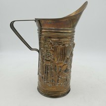 Peerage Brass Embossed Pitcher Made In England - $17.81