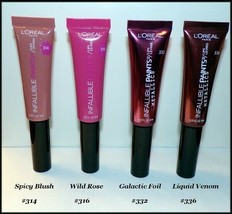 L’Oreal Infallible Paint Lips Shine/Metallic Lipstick/Gloss    CHOOSE YOUR SHADE - $6.25