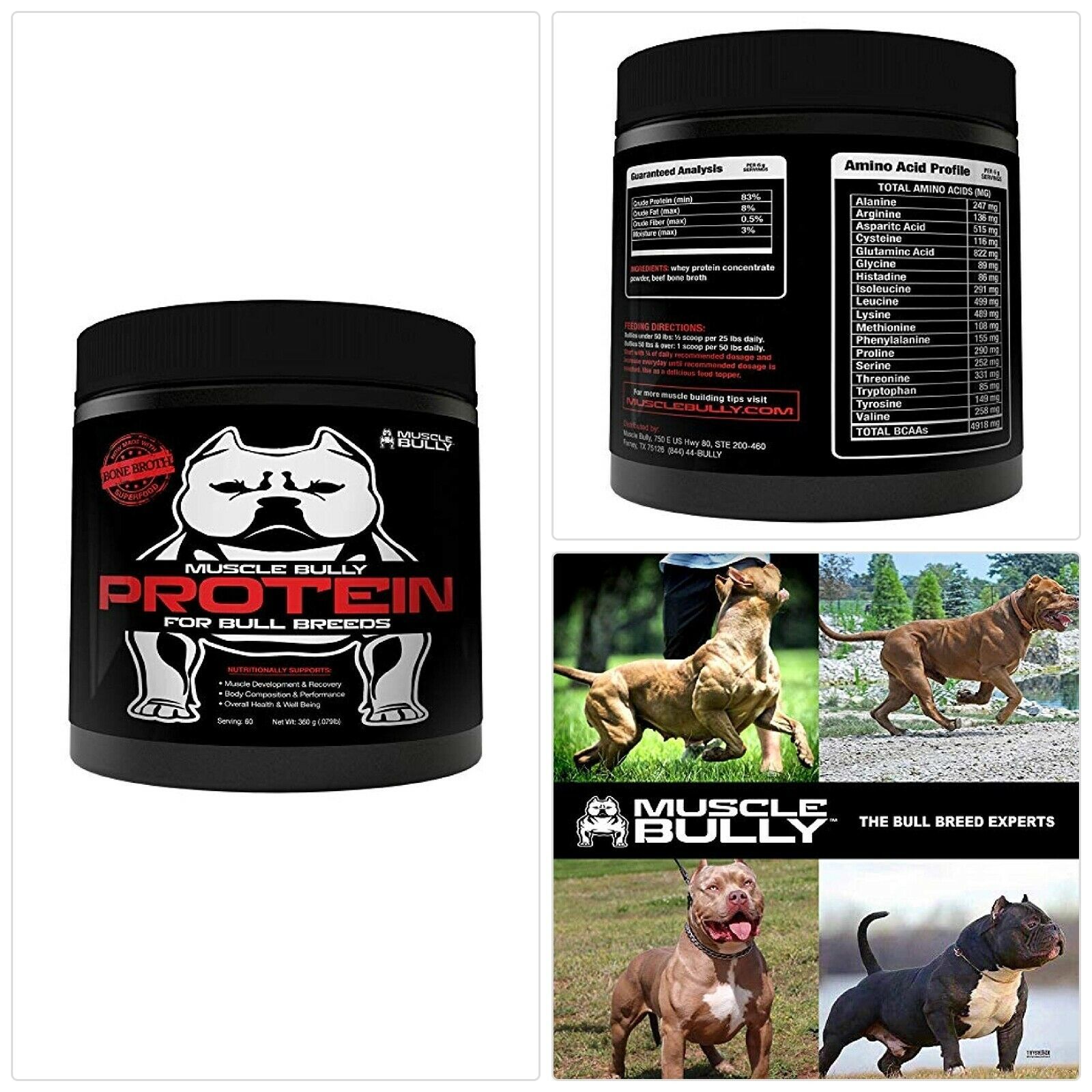 Muscle Bully Protein Supplement for Dogs Supports Muscle Growth