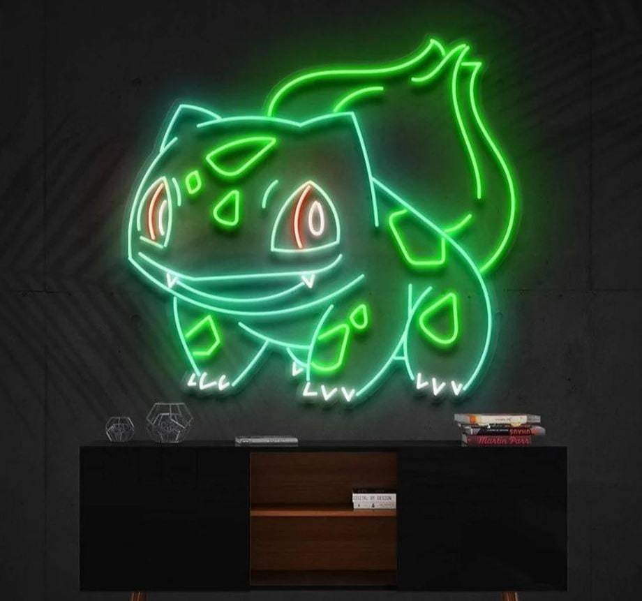 Pokemon Neon Sign | Gengar Pikachu Squirtle Bulbasaur Charizard - Night ...