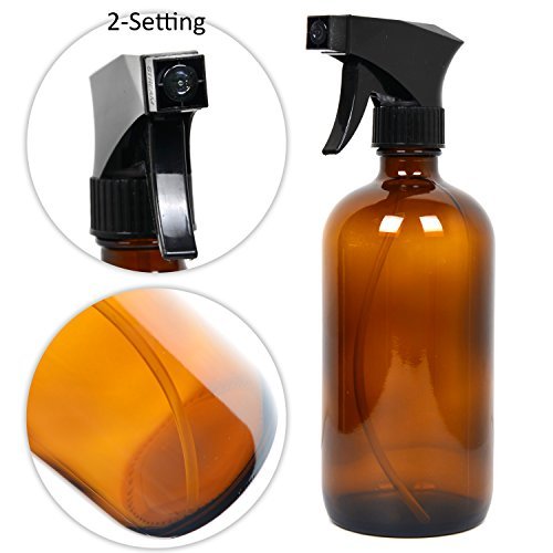 6 Pack Amber Glass Spray Bottles, 2 Pack 16 oz Empty Amber Spray ...