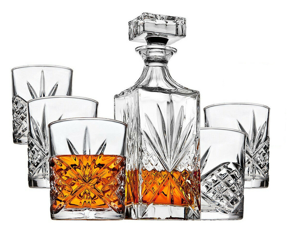 Shannon by Godinger Dublin 25-oz. Crystal Whiskey Decanter 6-Piece Set ...