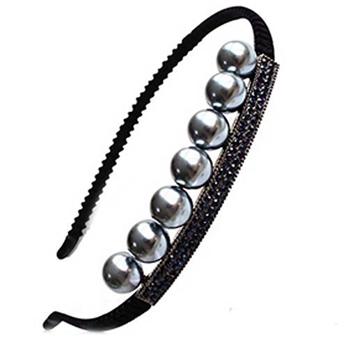 Panda Superstore - Elegant beads rhinestone diamond hair hoop headdress headband