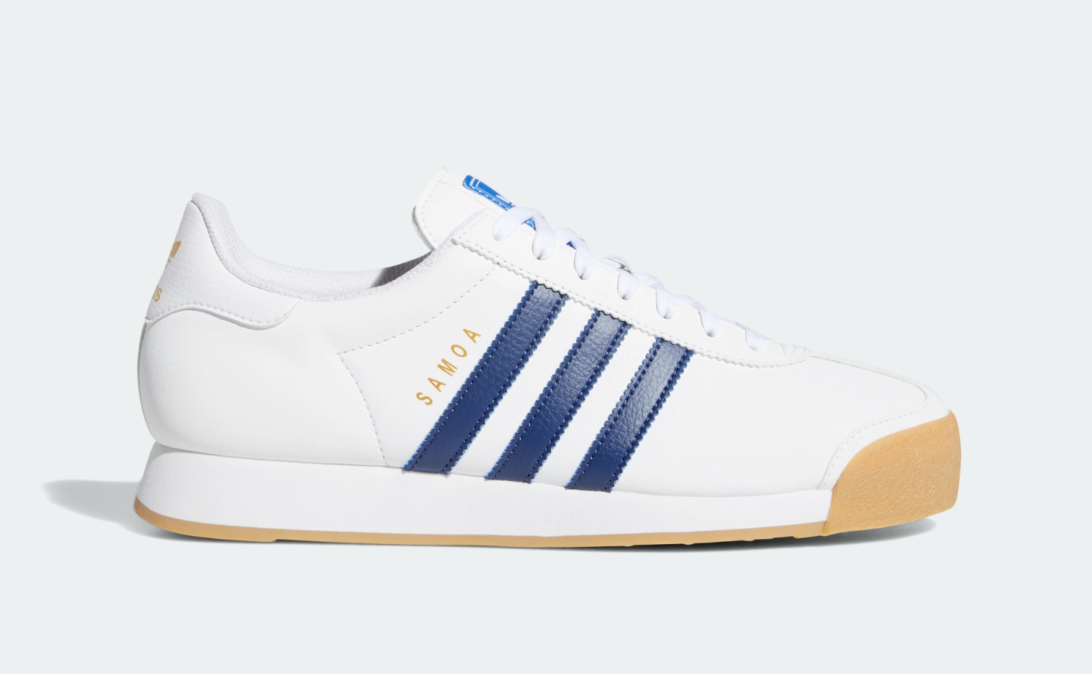 adidas Originals Samoa Vintage Trainers in White and Blue Shoes