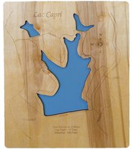 Lac Capri, Missouri - Laser Cut Wood Map - $86.50+