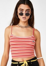 NEW Obey South Shore Tank Top Cropped Ribbed Stripe 90&#39;s XS - $21.76