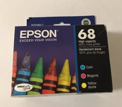 Epson 68 Cyan Magenta Yellow Ink Cartridges Genuine - $21.49