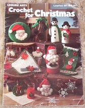 12-Page Booklet Crochet For Christmas Leisure Arts Ornaments-Santa-Snowman + - $5.00