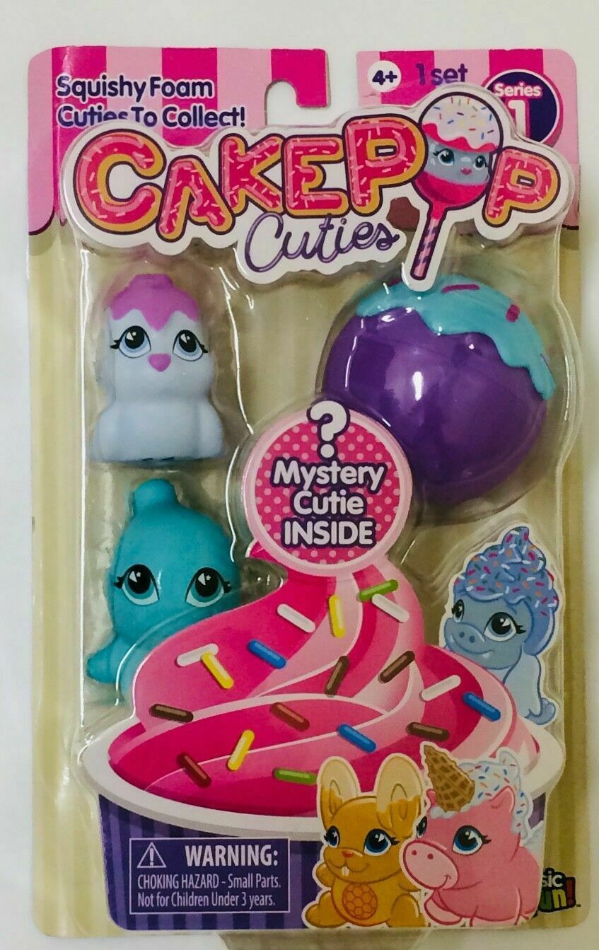 NIB Basic Fun! Cake Pop Cuties Cutie Family Squishy Series 1 3 piece ...