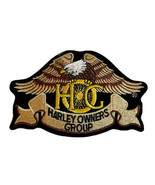 NEW HOG EAGLE BANNER VEST PATCH 5 INCH HARLEY DAVIDSON OWNERS GROUP SMALL - $12.86