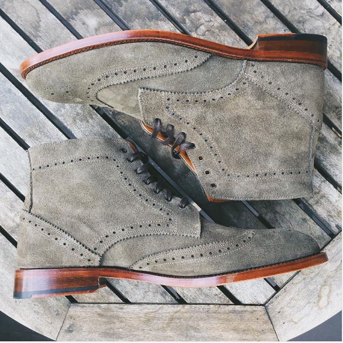 grey suede wingtips