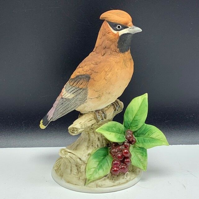 Andrea Sadek Waxwing statue sculpture figurine retired porcelain bird