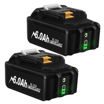 2 Packs 6000Mah Bl1860B Battery Replacement For Makita 18V Battery Wit - $87.99