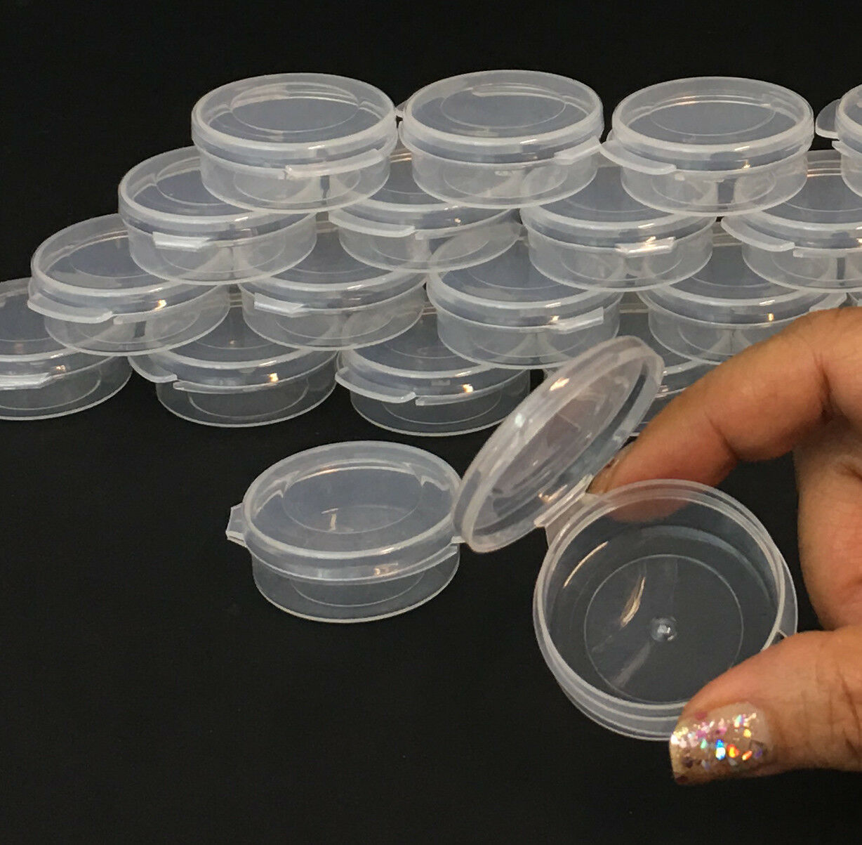 2000 Cosmetic Jars Flip Top Hinged Lid Beauty Containers Wholesale 10