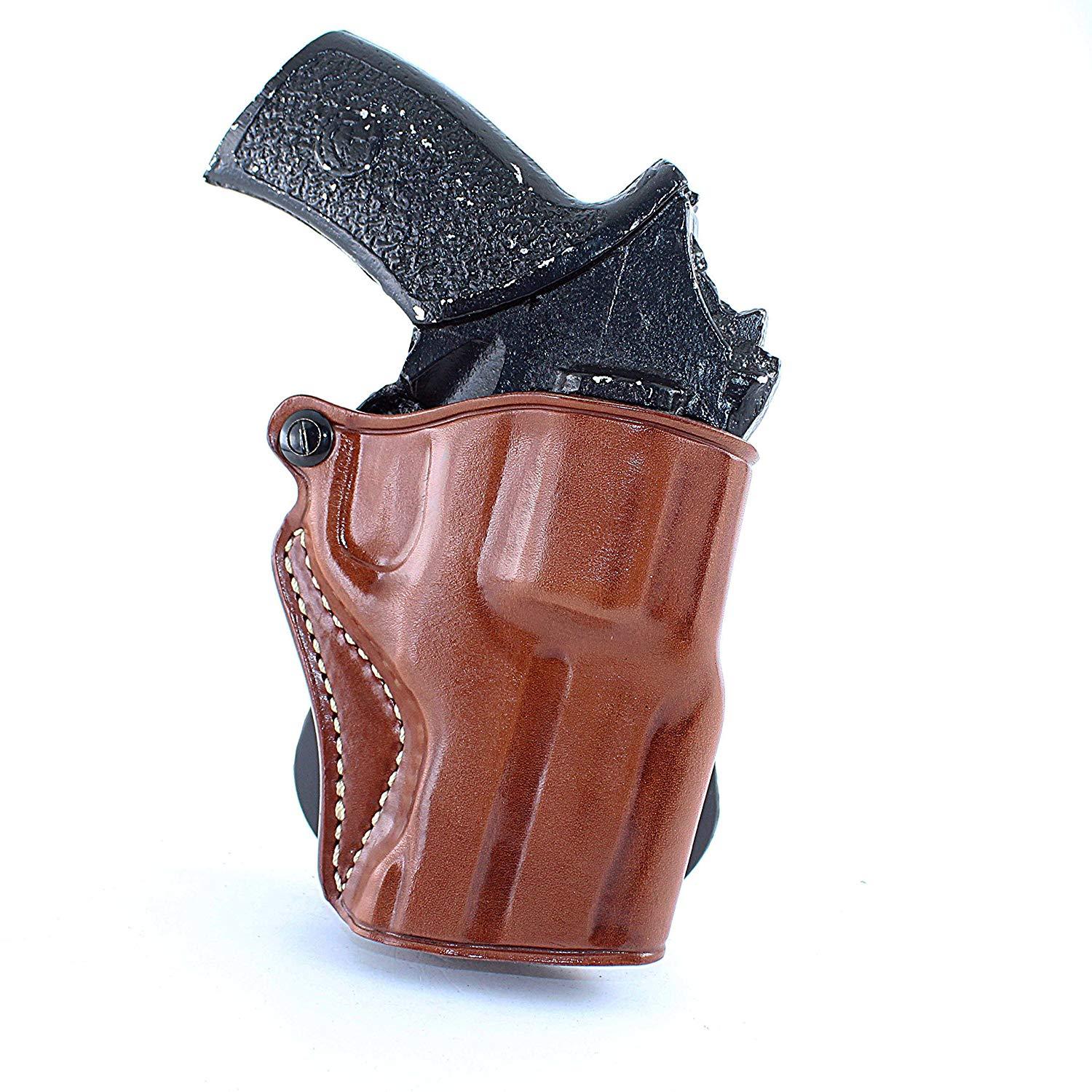 LEATHER PADDLE HOLSTER OWB FOR REVOLVER CHIAPPA RHINO 2''/ 3''/ 4''/ 5 ...