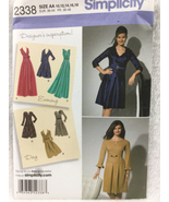 Simplicity 2338 Womens Dress in 2 Lengths Sewing Pattern Size AA 10,12,1... - $12.00