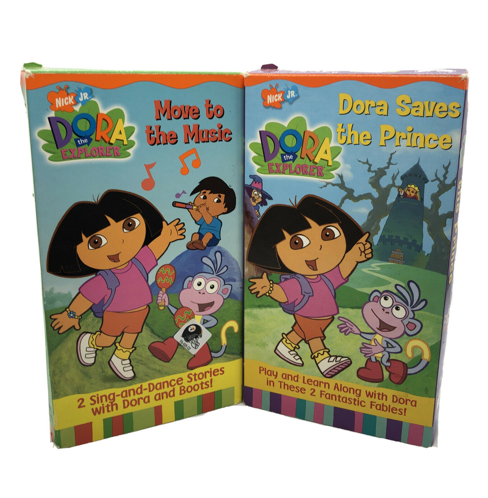 Dora the Explorer - Move to the Music & Dora Saves The Prince VHS Tape ...