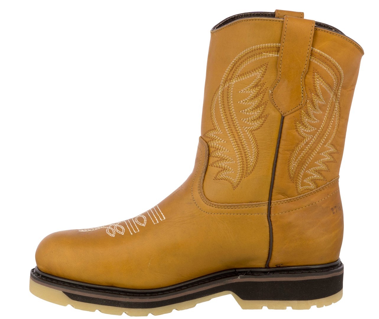 Mens Work Boots Shock Absorbing Slip Resistant Honey Safety Toe Boots