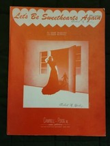 Vintage Sheet Music Let's Be Sweethearts Again by Jerry Marlow & Eddie Maxwell