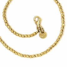 18K YELLOW GOLD CHAIN FINELY WORKED SPHERES 2 MM DIAMOND CUT BALLS, 18", 45 CM image 1